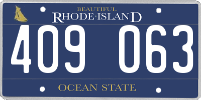 RI license plate 409063