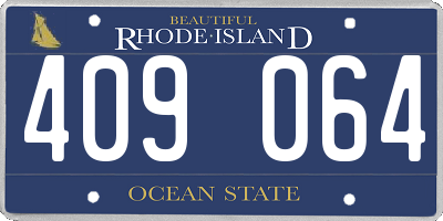 RI license plate 409064
