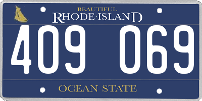 RI license plate 409069