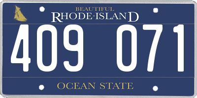 RI license plate 409071