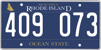 RI license plate 409073