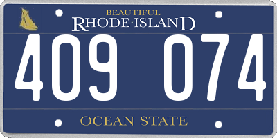 RI license plate 409074