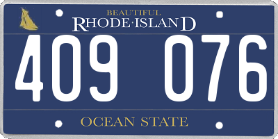 RI license plate 409076