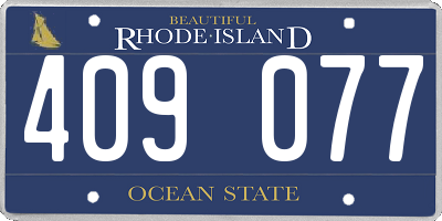 RI license plate 409077
