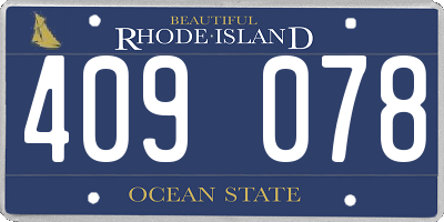 RI license plate 409078