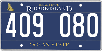 RI license plate 409080
