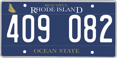 RI license plate 409082