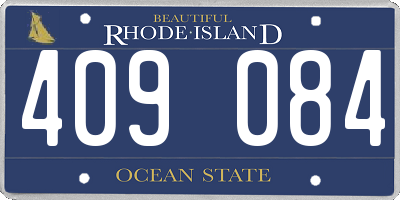 RI license plate 409084