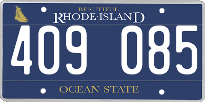 RI license plate 409085