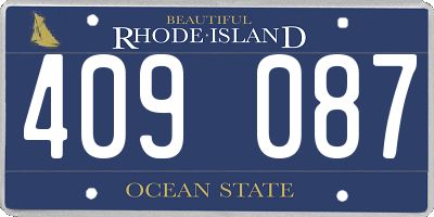 RI license plate 409087