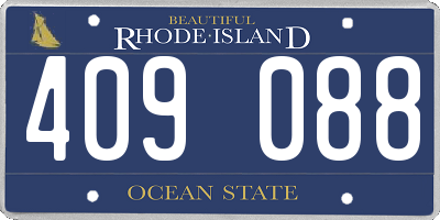 RI license plate 409088