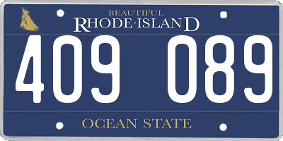 RI license plate 409089