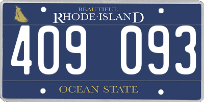 RI license plate 409093