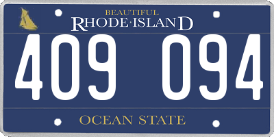 RI license plate 409094