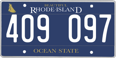 RI license plate 409097