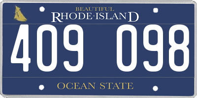 RI license plate 409098