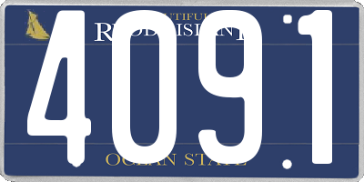 RI license plate 4091
