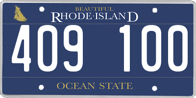 RI license plate 409100