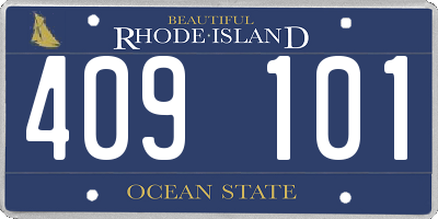 RI license plate 409101