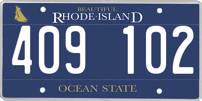 RI license plate 409102