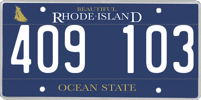 RI license plate 409103