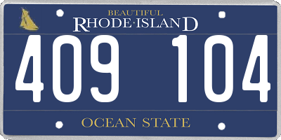 RI license plate 409104