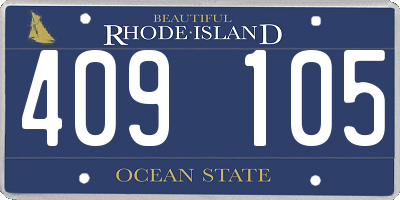 RI license plate 409105