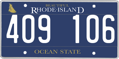 RI license plate 409106
