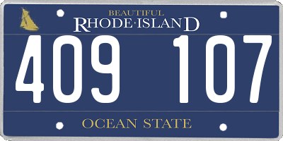 RI license plate 409107