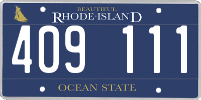 RI license plate 409111