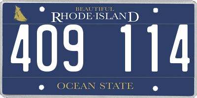 RI license plate 409114