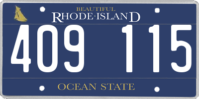RI license plate 409115