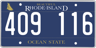 RI license plate 409116