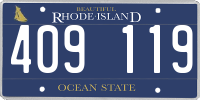 RI license plate 409119