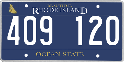 RI license plate 409120