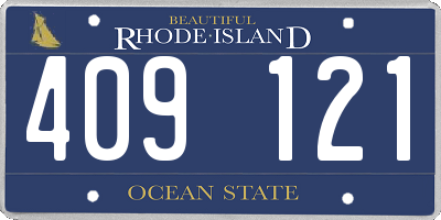 RI license plate 409121