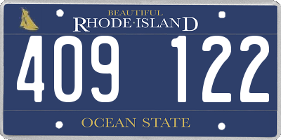 RI license plate 409122