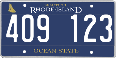 RI license plate 409123