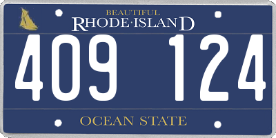 RI license plate 409124