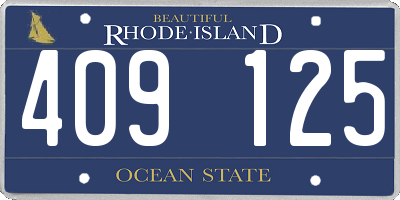 RI license plate 409125