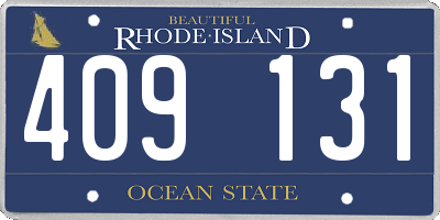 RI license plate 409131