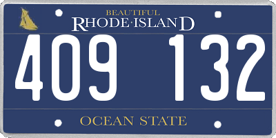RI license plate 409132