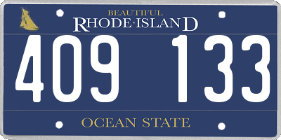 RI license plate 409133