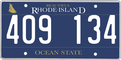 RI license plate 409134