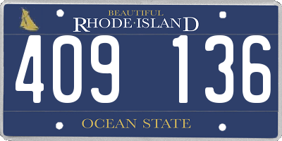 RI license plate 409136