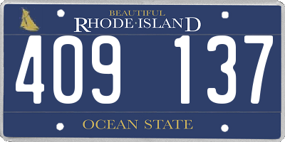RI license plate 409137