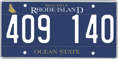 RI license plate 409140