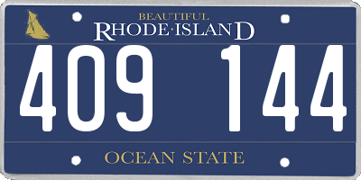 RI license plate 409144