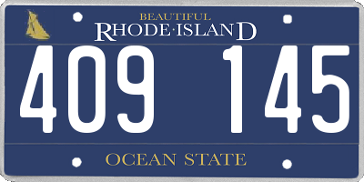 RI license plate 409145