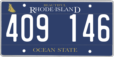 RI license plate 409146